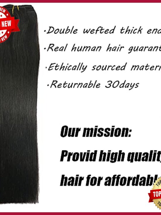 20 Inch Clip In Human Hair Extensions Thick Ends 120g Remy